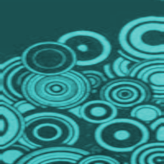 Teal abstract image of overlapping circles